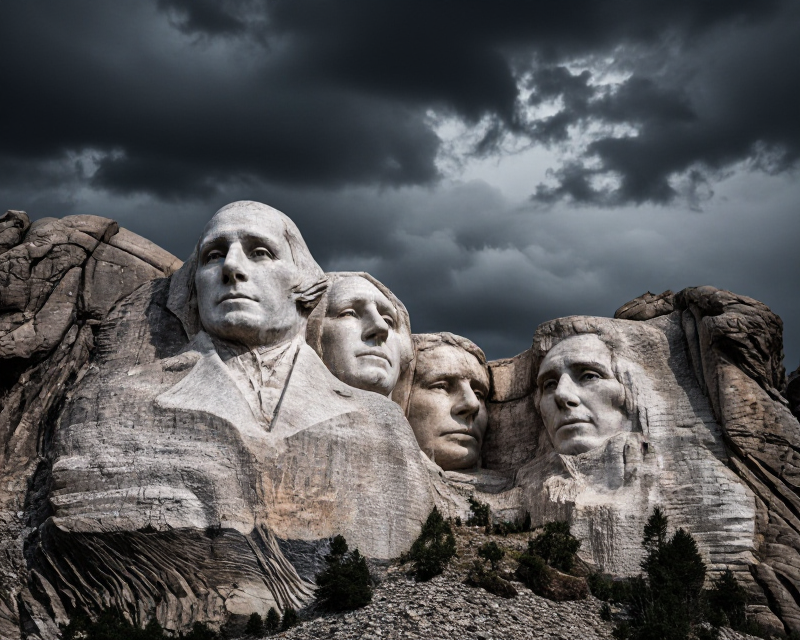 Mount Rushmore Dramatic Atmosphere