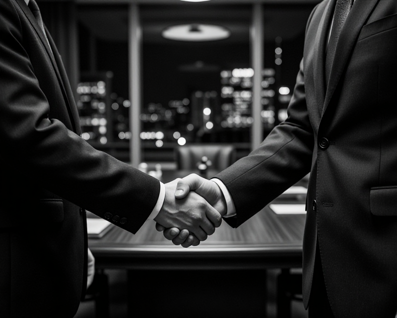 Diplomatic Handshake in Seoul